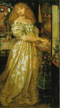 Lucrezia Borgia préraphaélite Fraternité Dante Gabriel Rossetti Peinture à l'huile